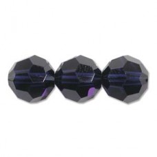 3mm Swarovski Crystal Round Beads - Dark Indigo