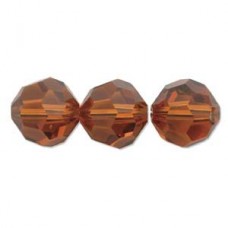 4mm Swarovski Crystal Round Beads - Indian Red - Pack of 10