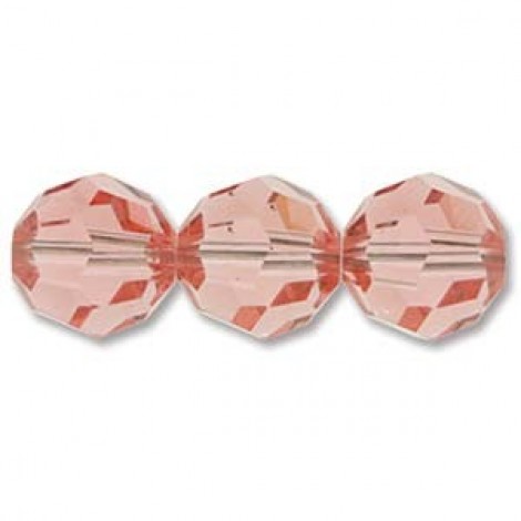 4mm Swarovski Crystal Round Beads - Rose Peach