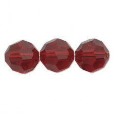 8mm Siam Swarovski 5000 Crystal Round Beads - Pack of 2