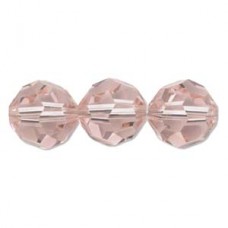 6mm Swarovski Faceted Round Beads - Vintage Rose - Pack of 2