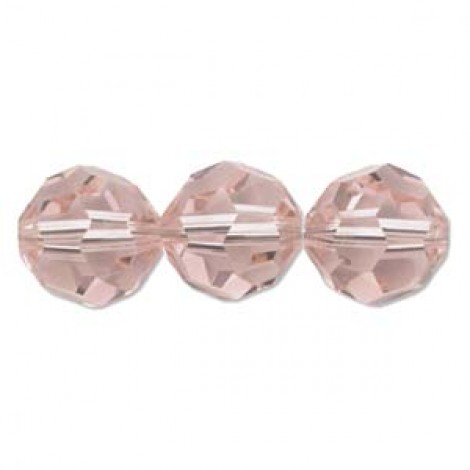 6mm Swarovski Faceted Round Beads - Vintage Rose - Pack of 2