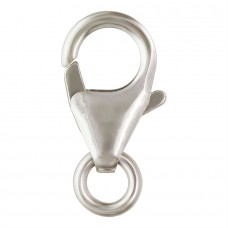12x7mm Anti-Tarnish .925 Sterling Silver Trigger Clasp with Open Jumpring - Each