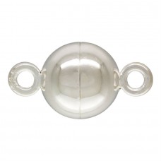 6mm Round .925 Sterling Silver Magnetic Clasp Anti-Tarnish - Each