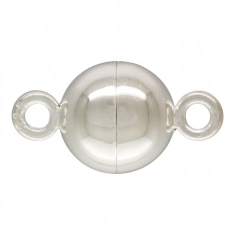6mm Round .925 Sterling Silver Magnetic Clasp Anti-Tarnish - Each