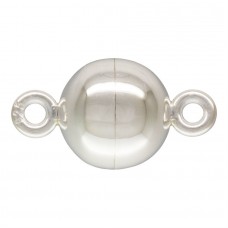 8mm Round Magnetic Anti-Tarnish Sterling Silver Clasps - Each