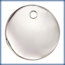 20mm (0.5mm) 24ga .925 Sterling Silver Round Disc with 2.3mm Hole - Each