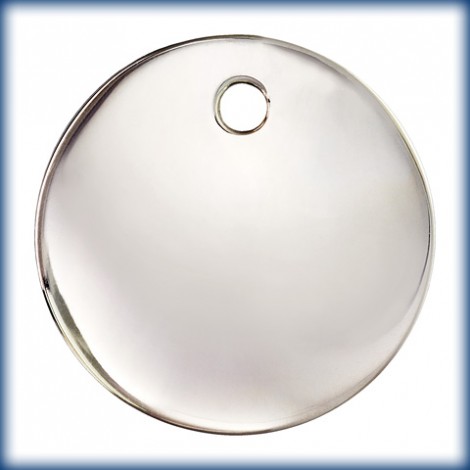 20mm (0.5mm) 24ga .925 Sterling Silver Round Disc with 2.3mm Hole - Each