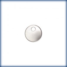 6mm Sterling Silver Round Blank Tag with 1.2mm hole
