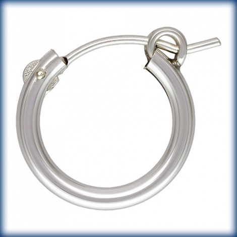 2.3x15mm 925 Sterling Silver Eurowire Hoop Earrings