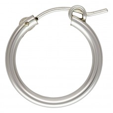 2.x19mm 925 Sterling Silver Eurowire Hoop Earrings - Per Pair