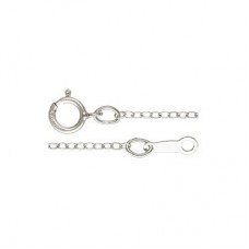 18in (46cm) 1.3mm 925 Sterling Silver Flat Anti-Tarnish Cable Chain Necklace - Each