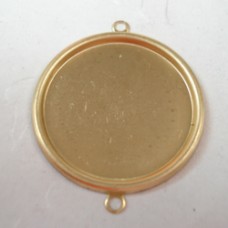 29mm Raw Brass Bezel Frame with 2 Loops