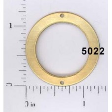 33mm Blank Raw Brass Round Washer with 2 holes - Pack of 4