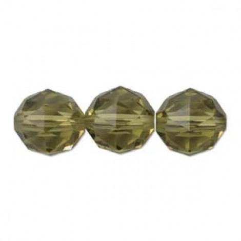 6mm Swarovski Lime Round Beads - Pack of 2