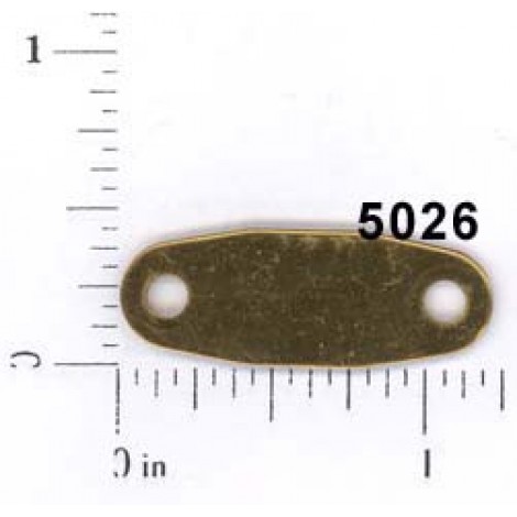 30x12mm 20ga Raw Brass Connector Bar with 2 Holes - Pack of 4 30x12mm 20ga Raw Brass Connector Bar with 2 Holes - Pack of 4