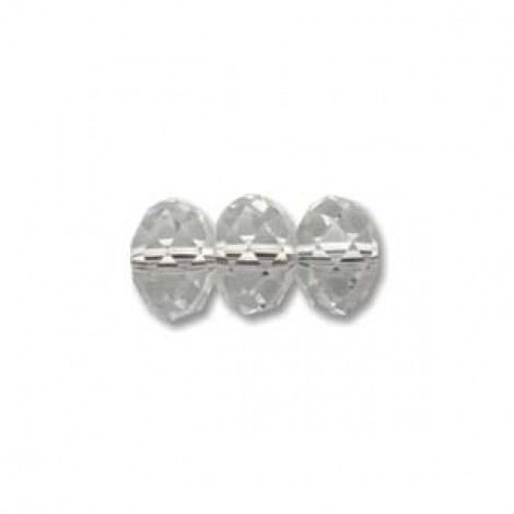 6x3.5mm Swarovski Crystal Rondelles - Crystal - Pack of 4 6x3.5mm Swarovski Crystal Rondelles - Crystal - Pack of 4