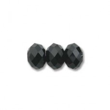 8mm Swarovski Faceted 5040 Rondelles - Jet - Pack of 2
