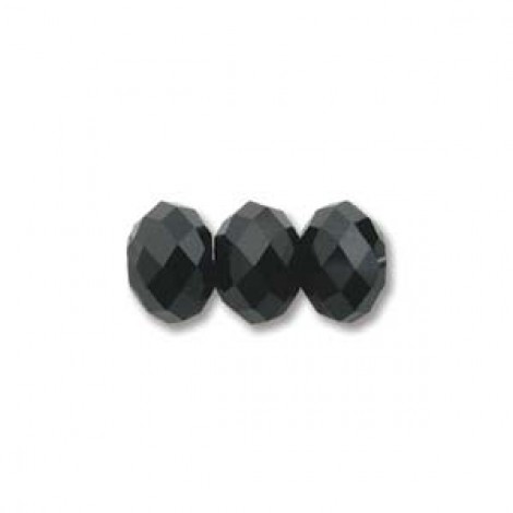 8mm Swarovski Faceted 5040 Rondelles - Jet - Pack of 2