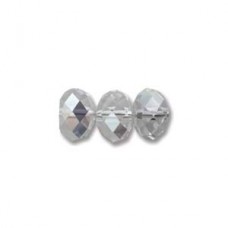 8mm Swarovski Faceted Rondelles - Light Grey Opal- Pack of 2