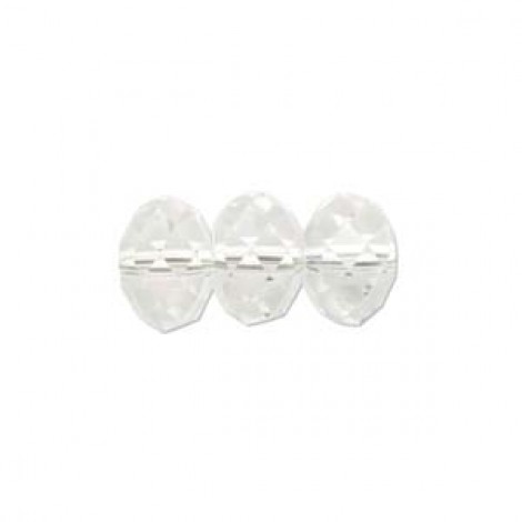 8mm Swarovski 5040 Rondelles - Crystal Moonlight - Pack of 2