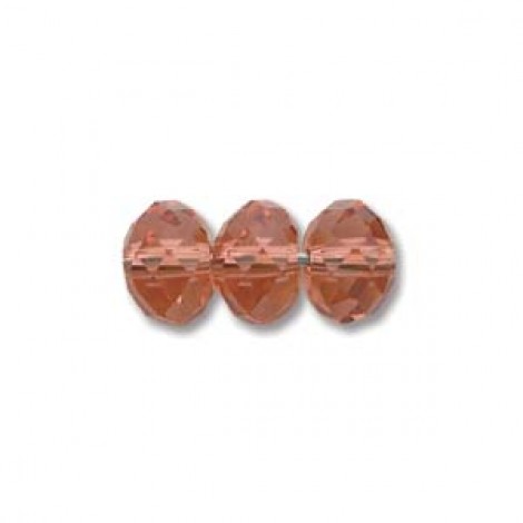8mm Swarovski Faceted 5040 Rondelles - Padparadscha - Pack of 2 8mm Swarovski Faceted 5040 Rondelles - Padparadscha - Pack of 2