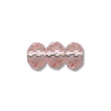 8mm Swarovski Faceted 5040 Rondelles - Light Rose - Pack of 2 8mm Swarovski Faceted 5040 Rondelles - Light Rose - Pack of 2