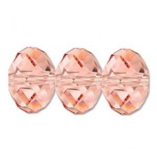 6mm Swarovski Crystal Rondelles - Rose Peach