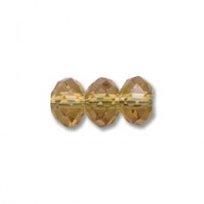 8mm Swarovski Faceted 5040 Rondelles - Topaz - Pack of 2