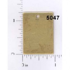 32x23mm 18ga Raw Brass Rectangle Drop w/2.5mm hole - Pack of 4
