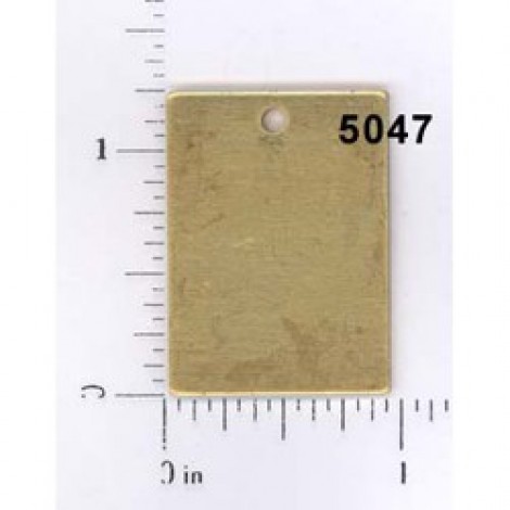 32x23mm 18ga Raw Brass Rectangle Drop w/2.5mm hole - Pack of 4 32x23mm 18ga Raw Brass Rectangle Drop w/2.5mm hole - Pack of 4