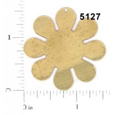 40mm Large Raw Brass Flower Blank w/hole - Pack of 2