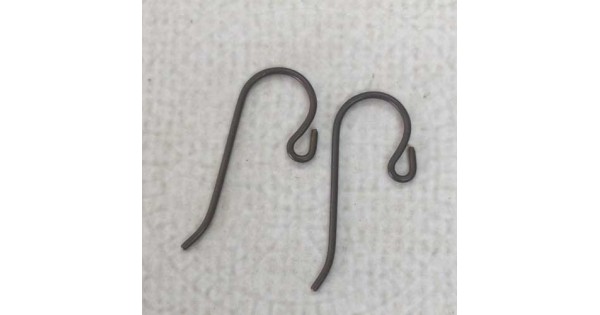 Gray Niobium Ear Wires Small Loop