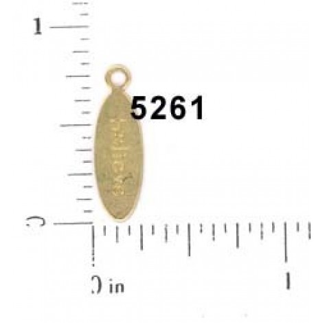 20x5mm Believe Raw Brass Oval Tag - Pack of 10