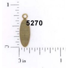 20x7mm Raw Brass Blank Oval Tags