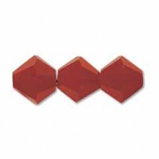 3mm Swarovski Crystal Bicones - Dark Red Coral