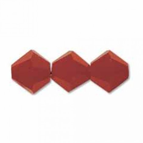 3mm Swarovski Crystal Bicones - Dark Red Coral