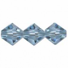 5mm Swarovski Crystal Bicones - Aqua