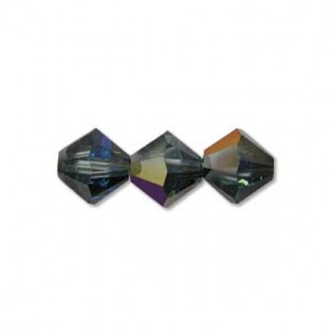 6mm Swarovski Crystal Bicones - Aqua Sphinx