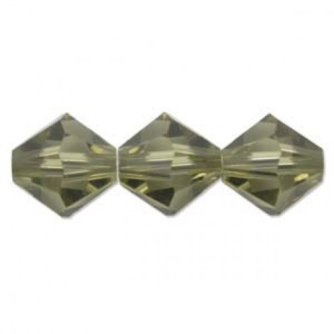 6mm Swarovski Crystal Bicones - Khaki