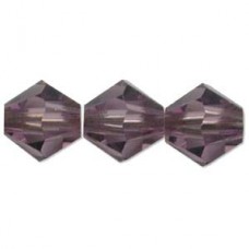 4mm Swarovski Crystal Bicones - Lilac