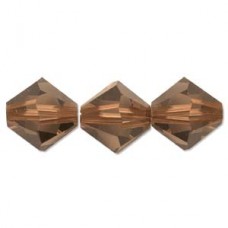 6mm Swarovski Crystal Bicones - Mocca - Pack of 10