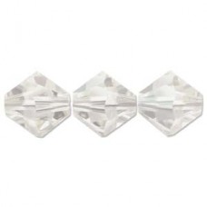 6mm Swarovski Crystal Bicones - Crystal Moonlight - Pack of 10