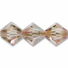 6mm Swarovski Crystal Bicones - Purple Haze - Pack of 10