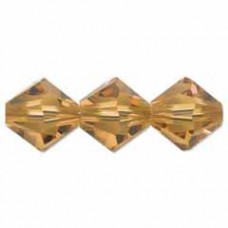 10mm Swarovski Crystal Bicones - Topaz - Pack of 2