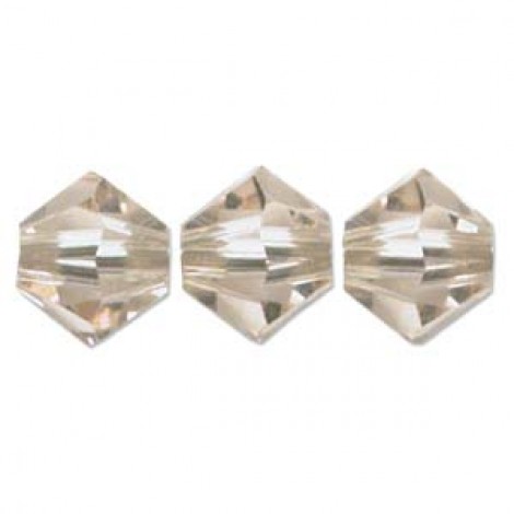 4mm Swarovski Crystal Bicones - Topaz Ceylon