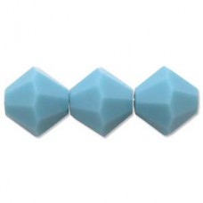6mm Swarovski Crystal Bicones - Turquoise - Pack of 10