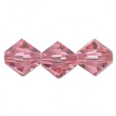 2.5mm Swarovski Crystal Bicones - Rose