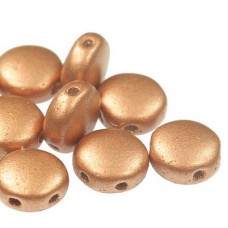 6mm DiscDuo Cz 2-Hole Beads - Vintage Copper