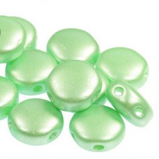 6mm DiscDuo Cz 2-Hole Beads - Pastel Lt Green